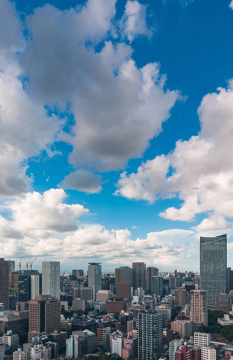 Clouds Over City Buildings