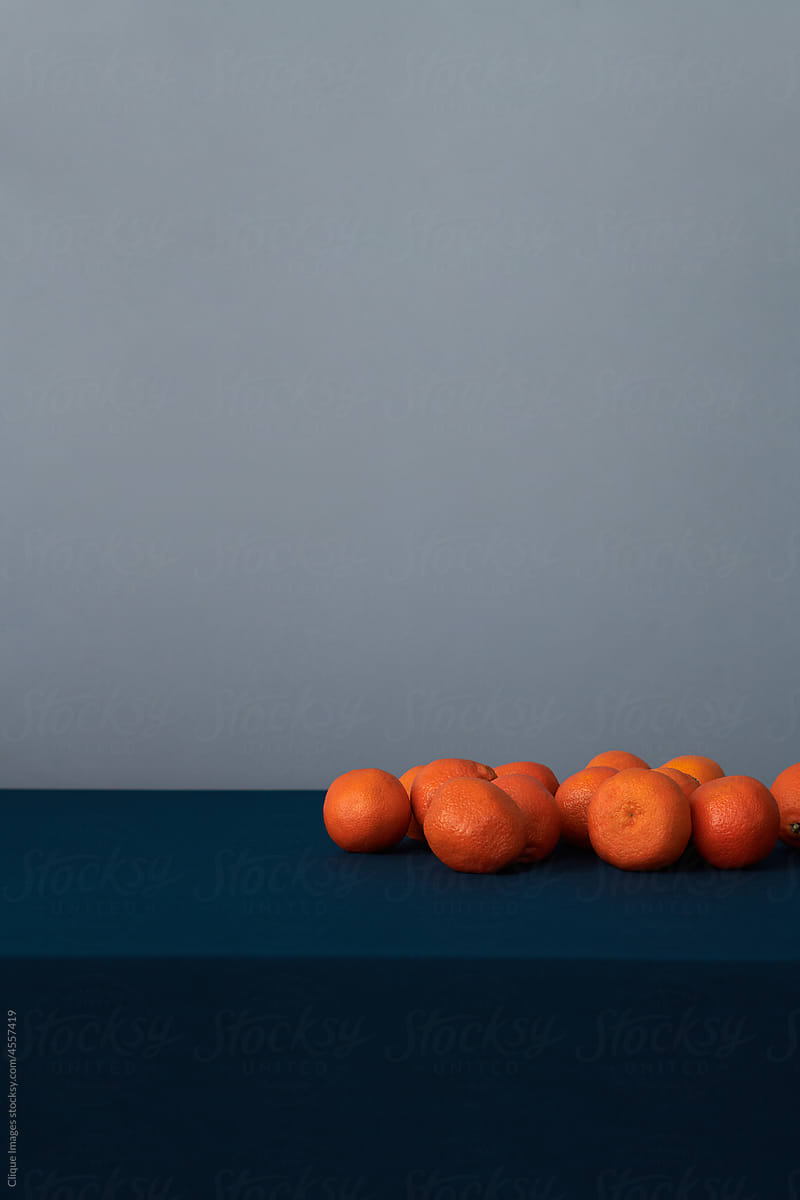 Minimalistic Still Life With Tangerines