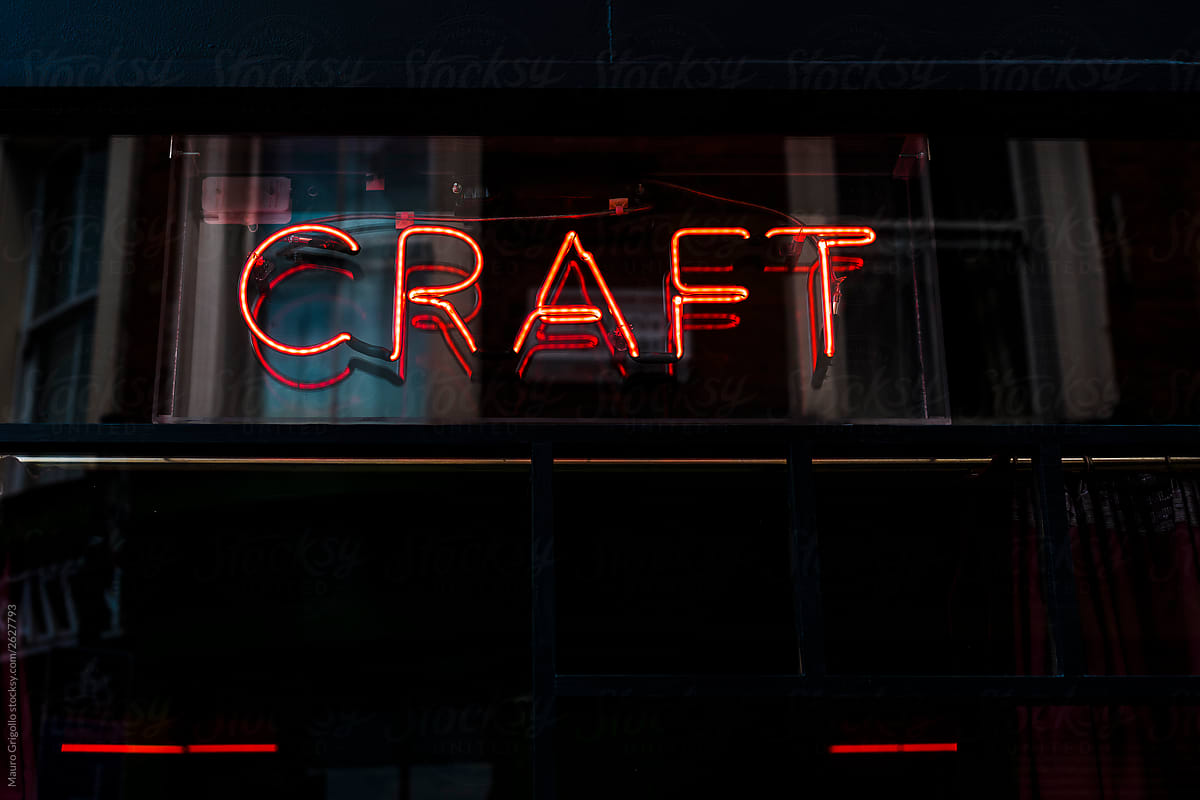 Craft Neon sign out of a bar