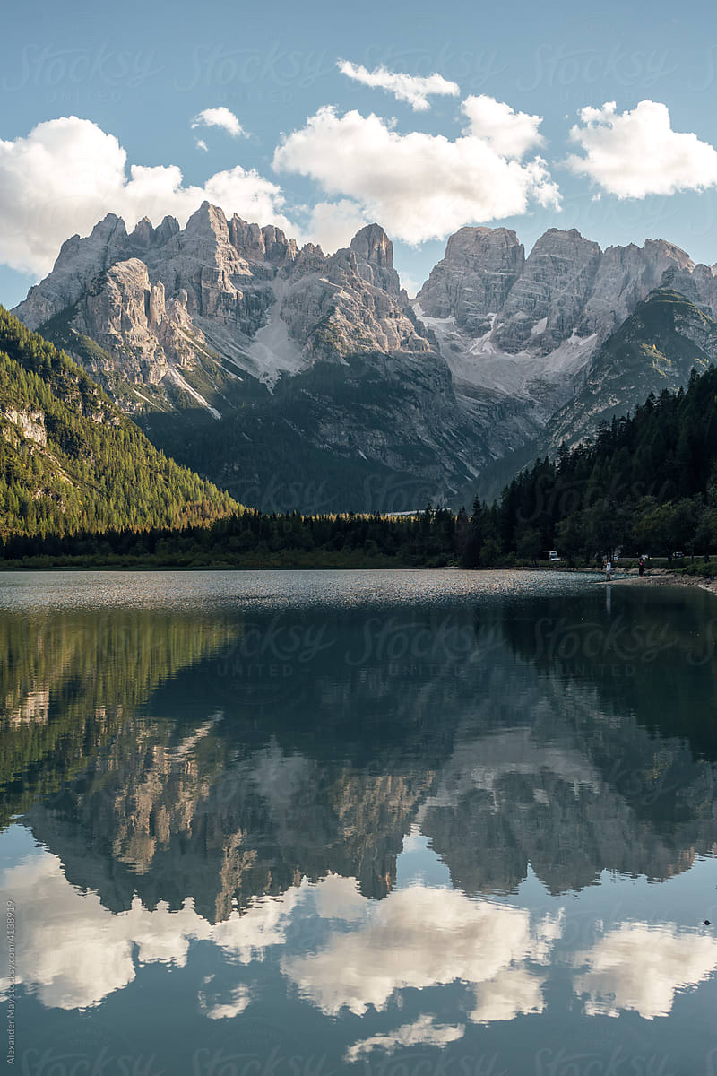 Reflection of the Monte Cristallo in the Lago di Landro