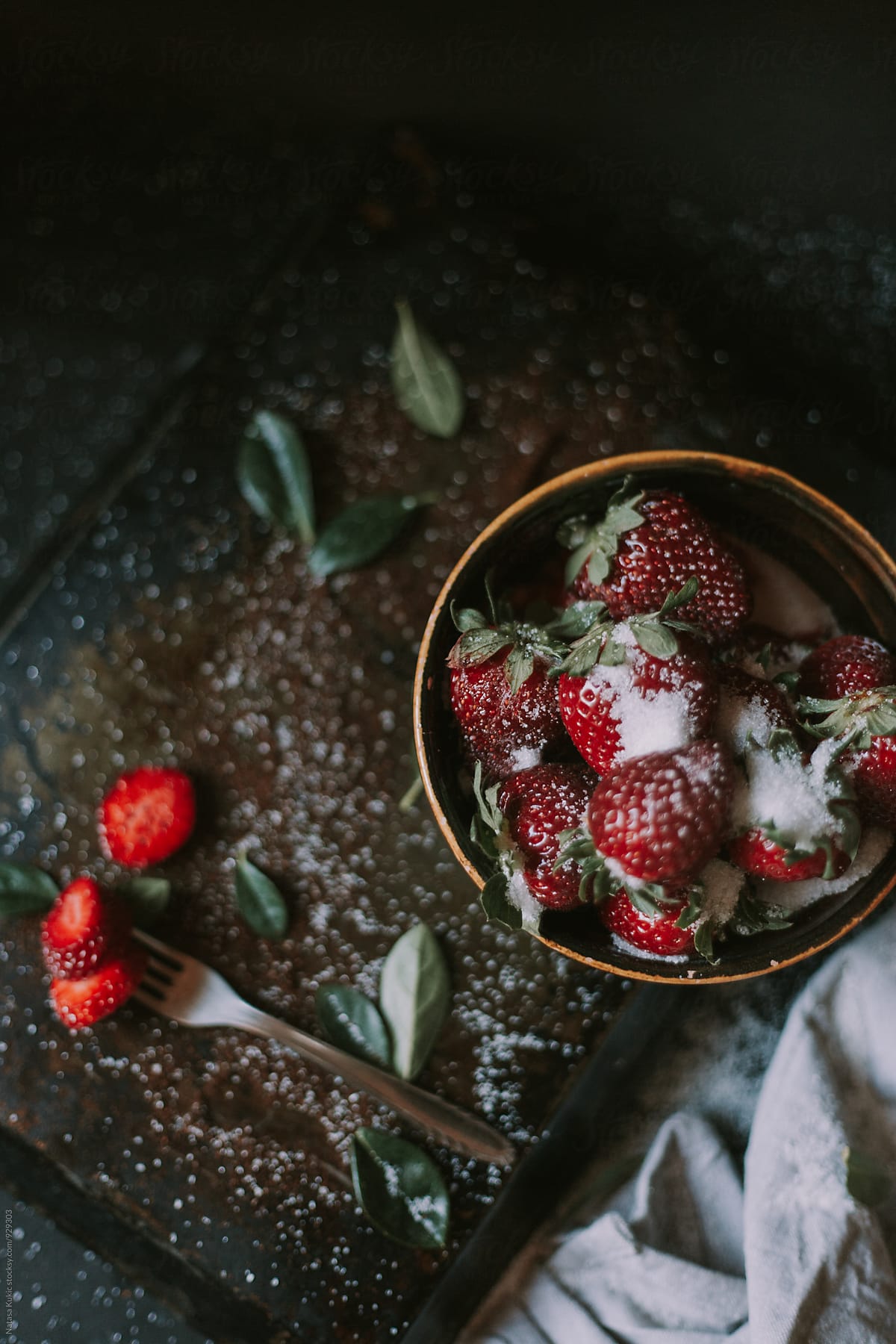 Strawberries And Sugar By Stocksy Contributor Natasa Kukic Stocksy