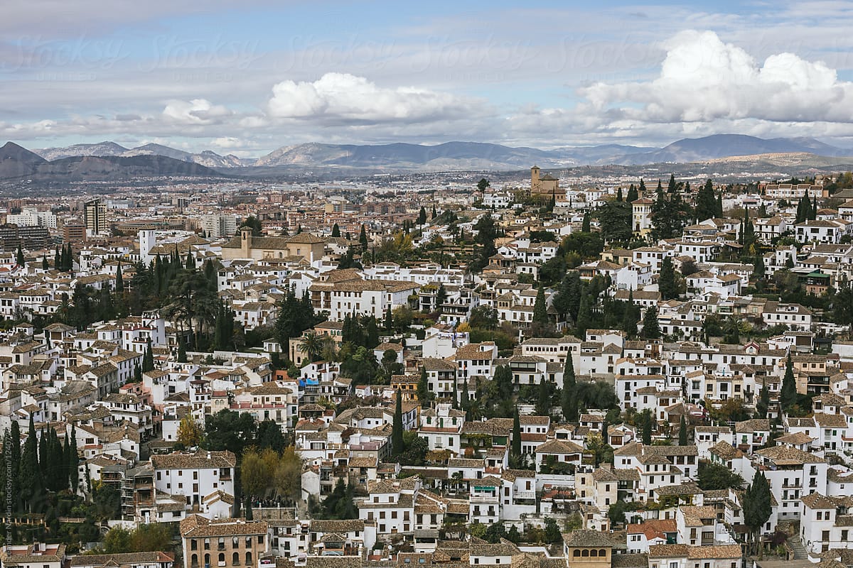 Albayzin seen from the Alhambra, granada, spain