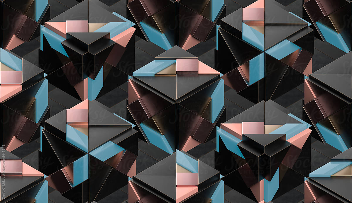 Tangram black game box pattern.
