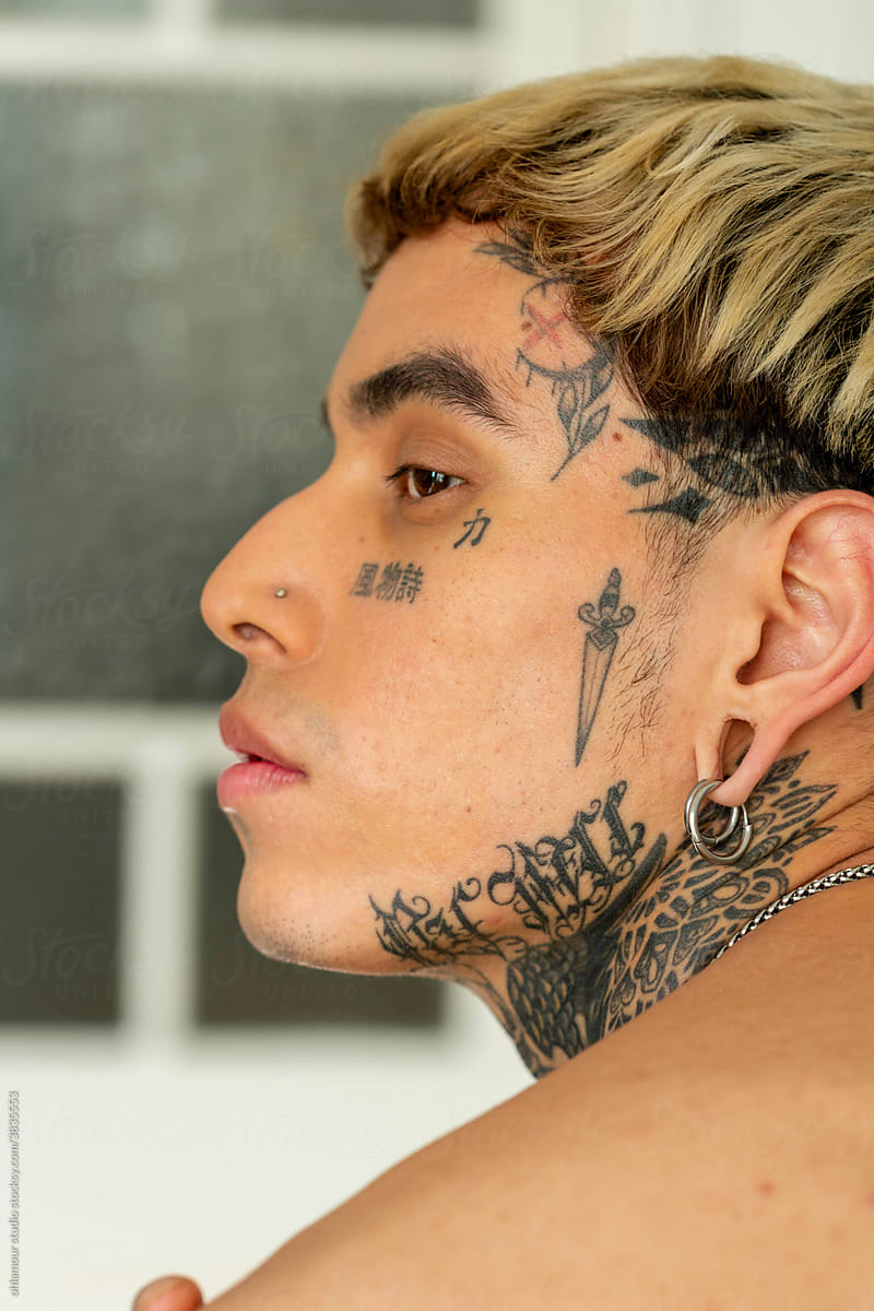 tattooed man portrait