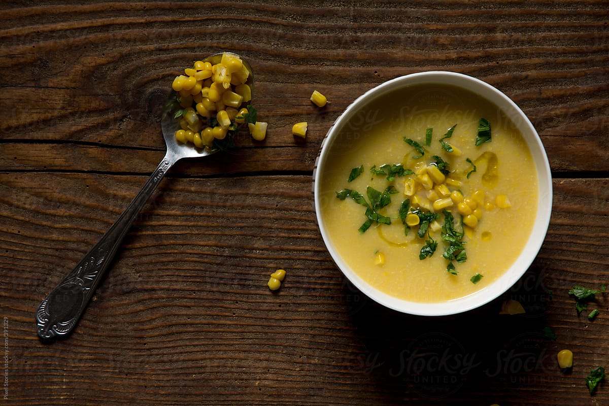 Food: creamy corn soup