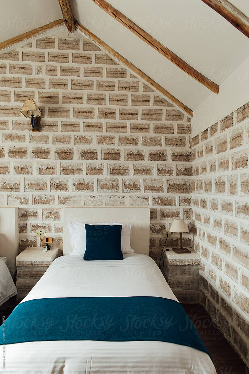 Hotel room with bricks made of salt in Bolivia