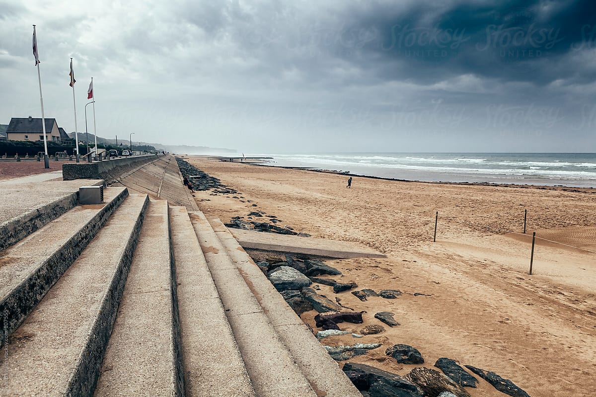Omaha Beach in Normandy, France