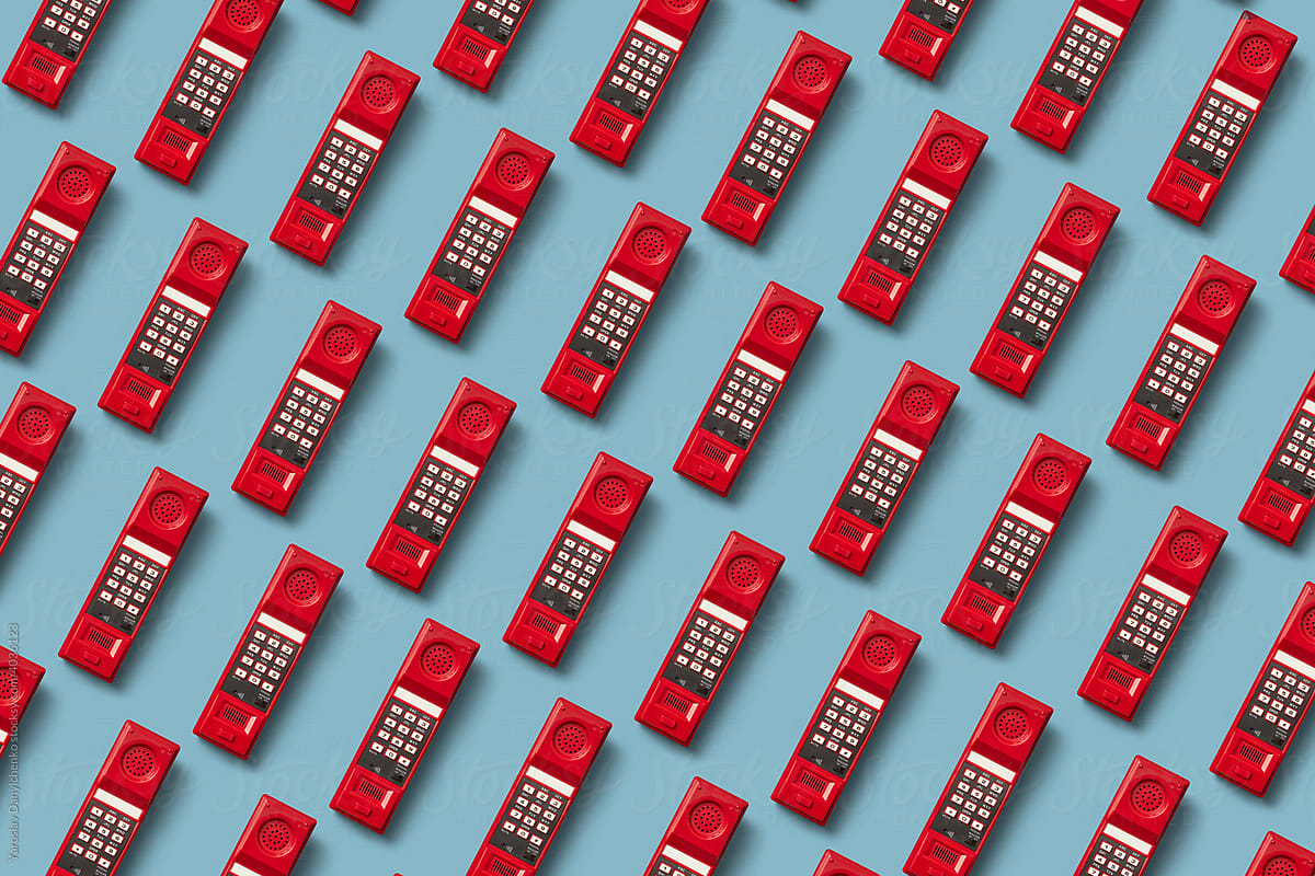 Pattern of bright telephone handsets