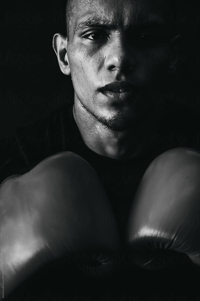 close-up portrait of boxer