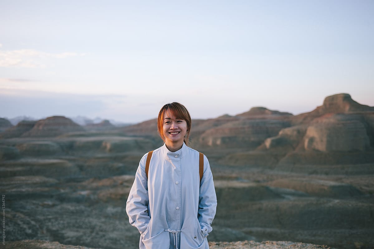 young lady in the Ghost City,Xinjiang