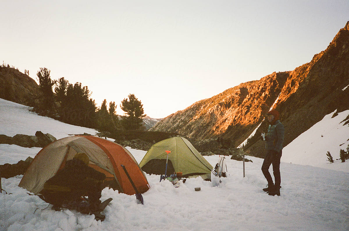 Tents in snow