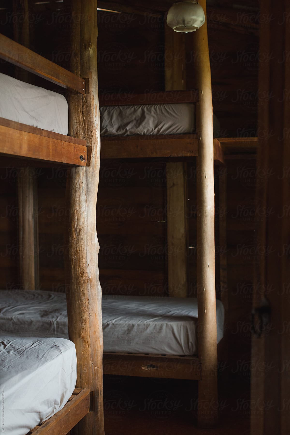 Bunks In Log Cabin By Bri Hammond, Log Cabin Bunk Beds