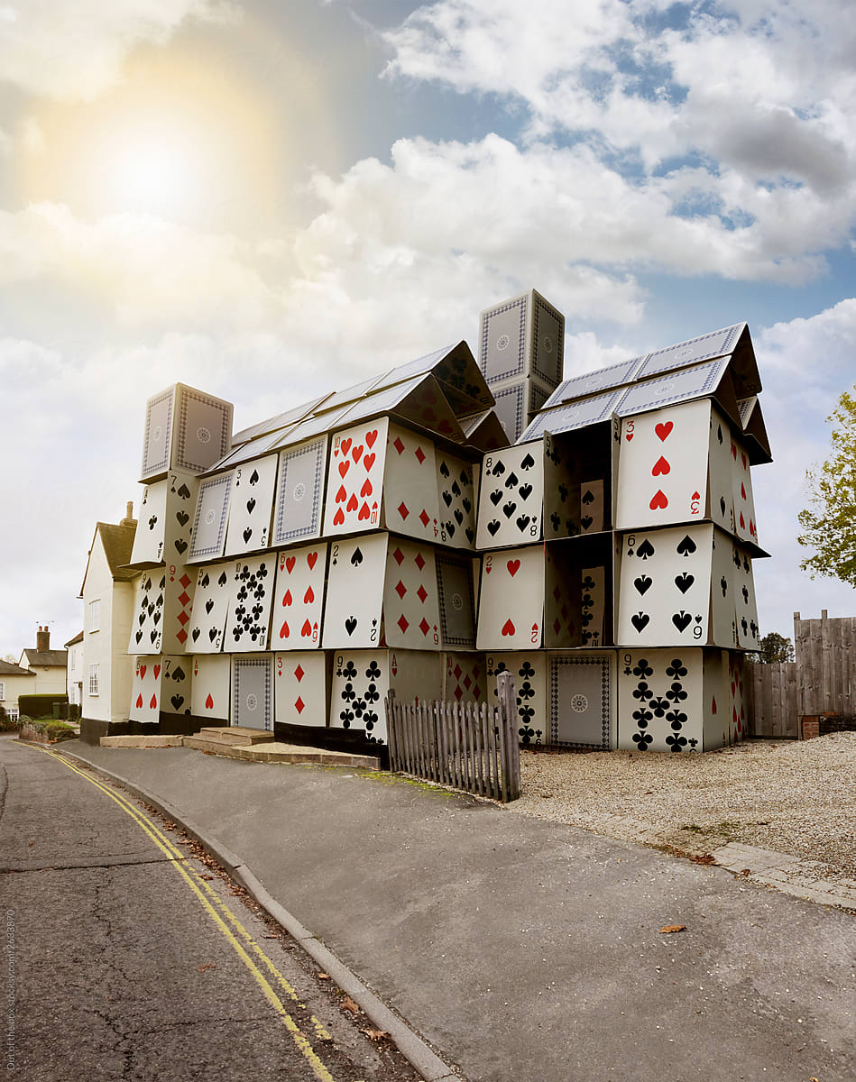 House of cards in a village