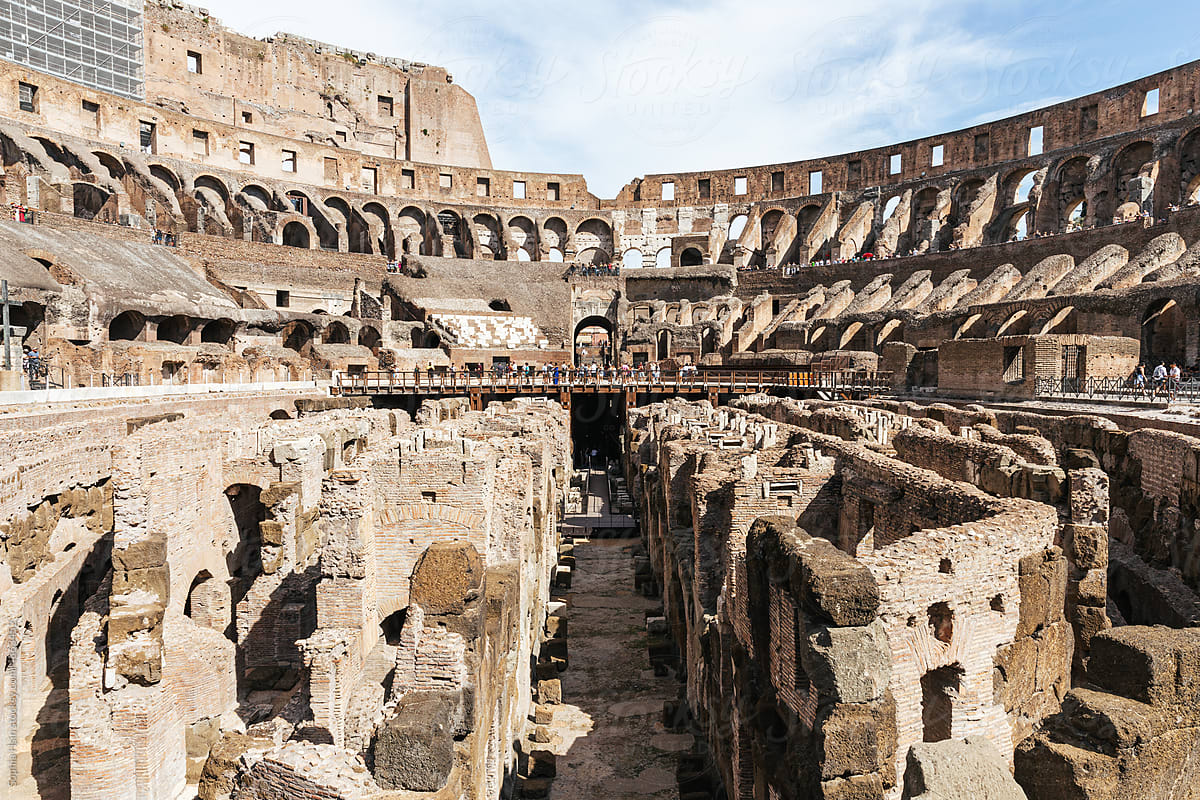 Underground view of the colosseum