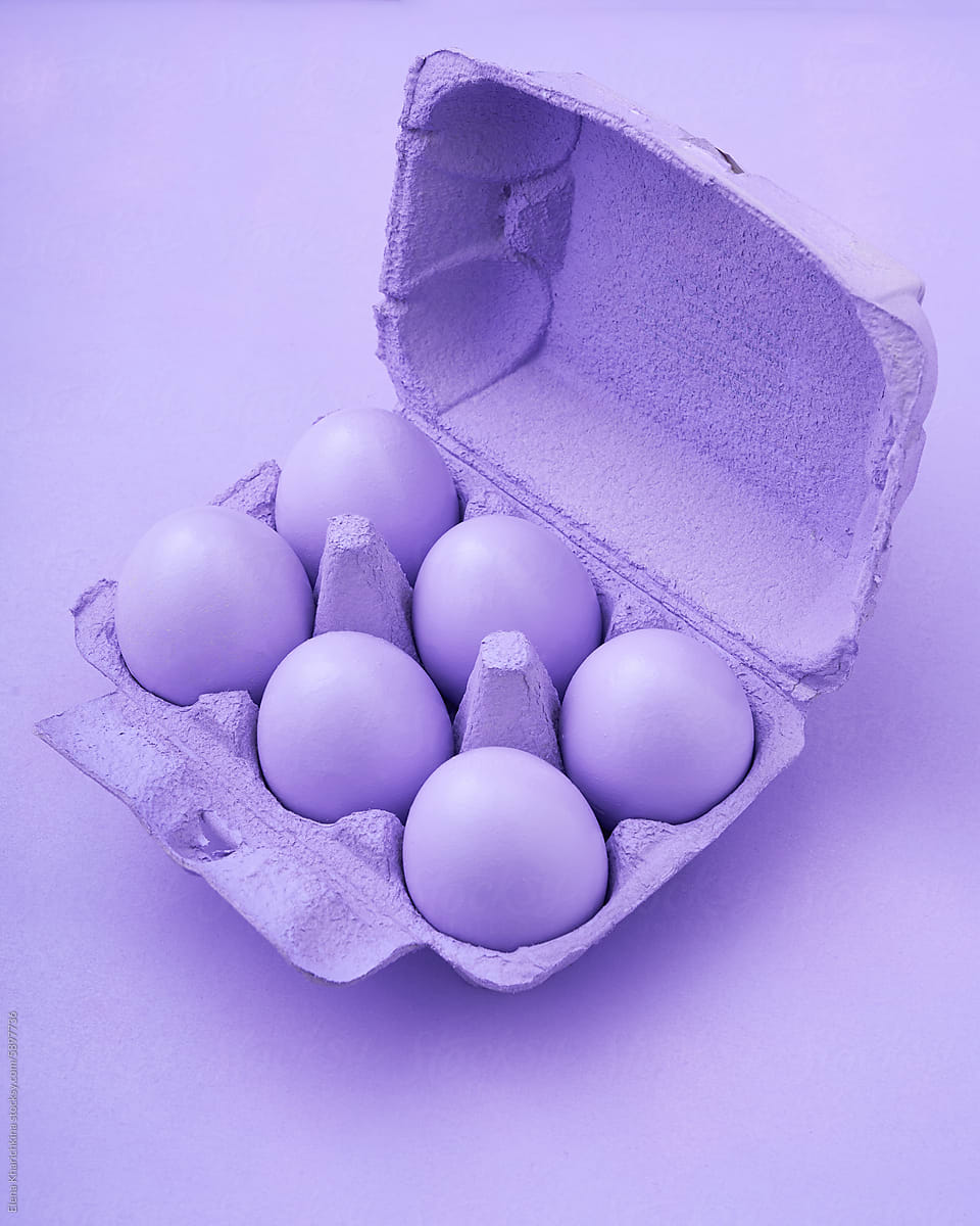 Monochromatic Purple Eggs in Carton