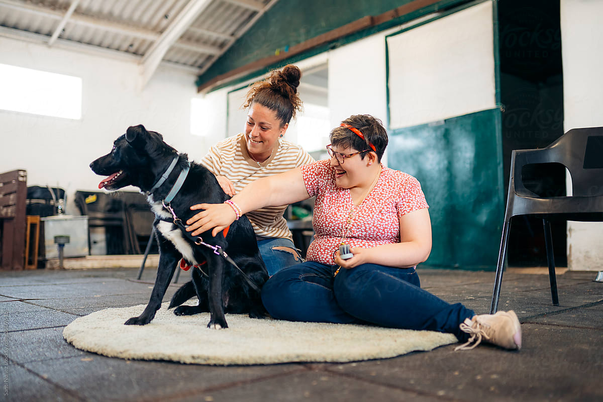 Learning by animal assisted therapy to improve social