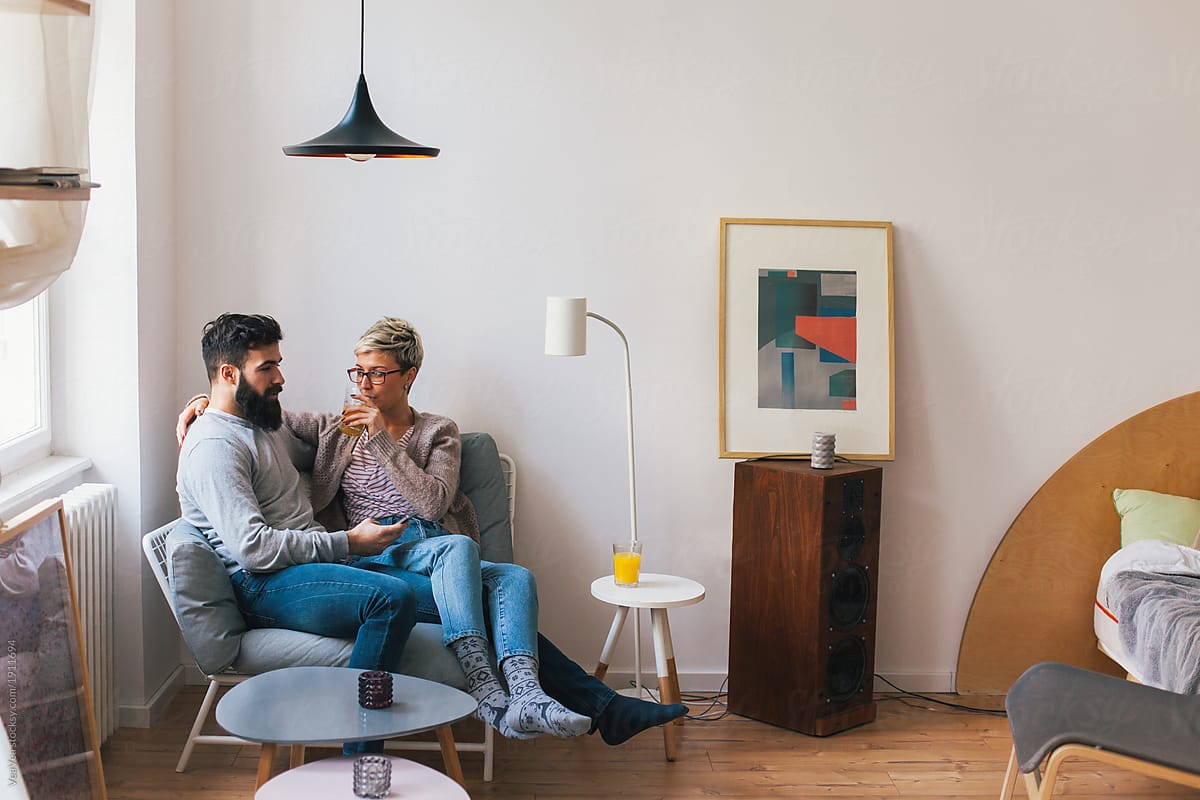 Couple spending time together indoor