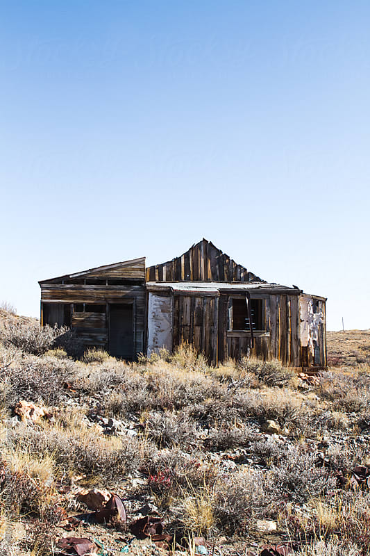 Creepy Ghost Town from the Gold Rush