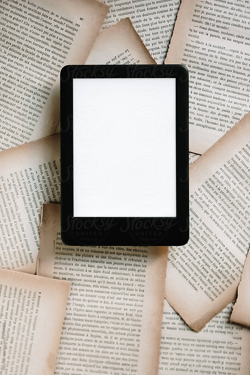 Ebook with white page