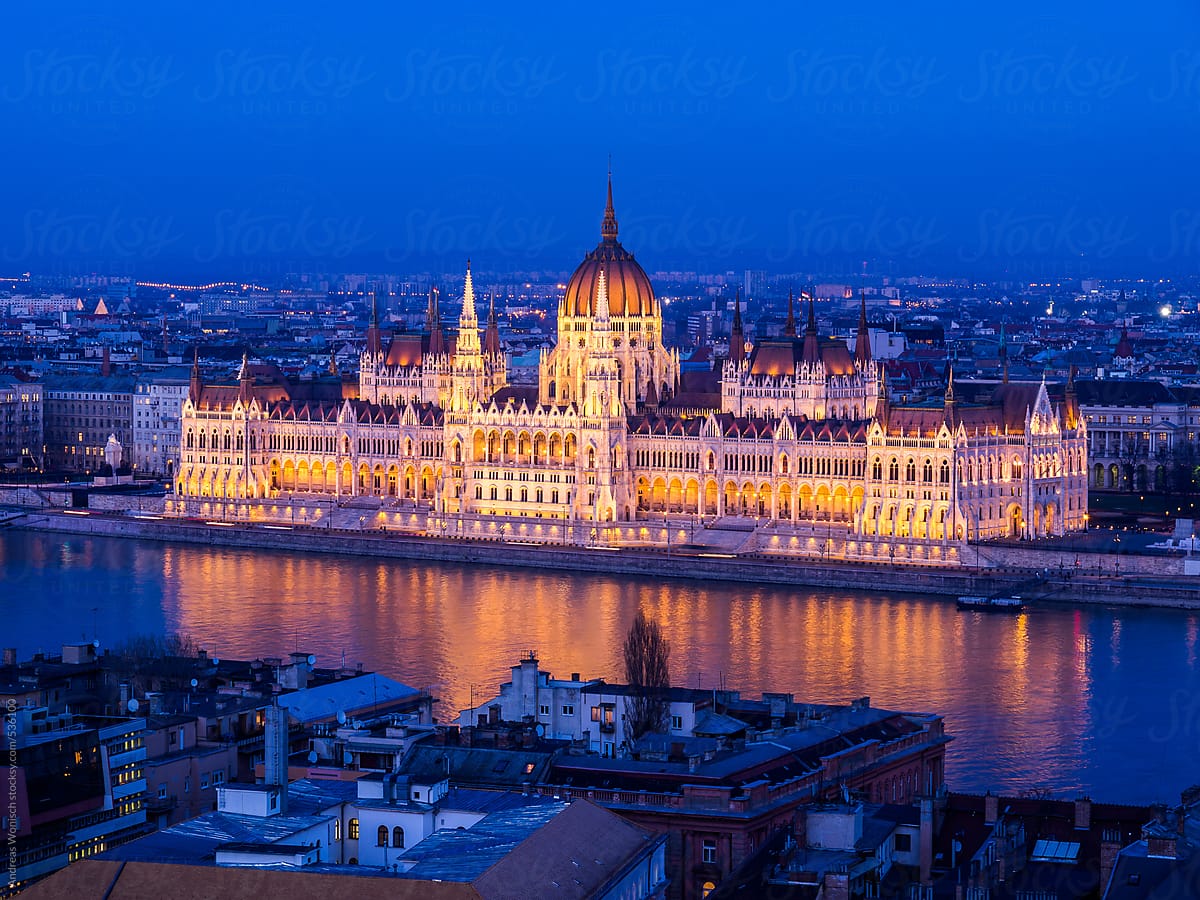 Hungarian Parliament Building at Night Time