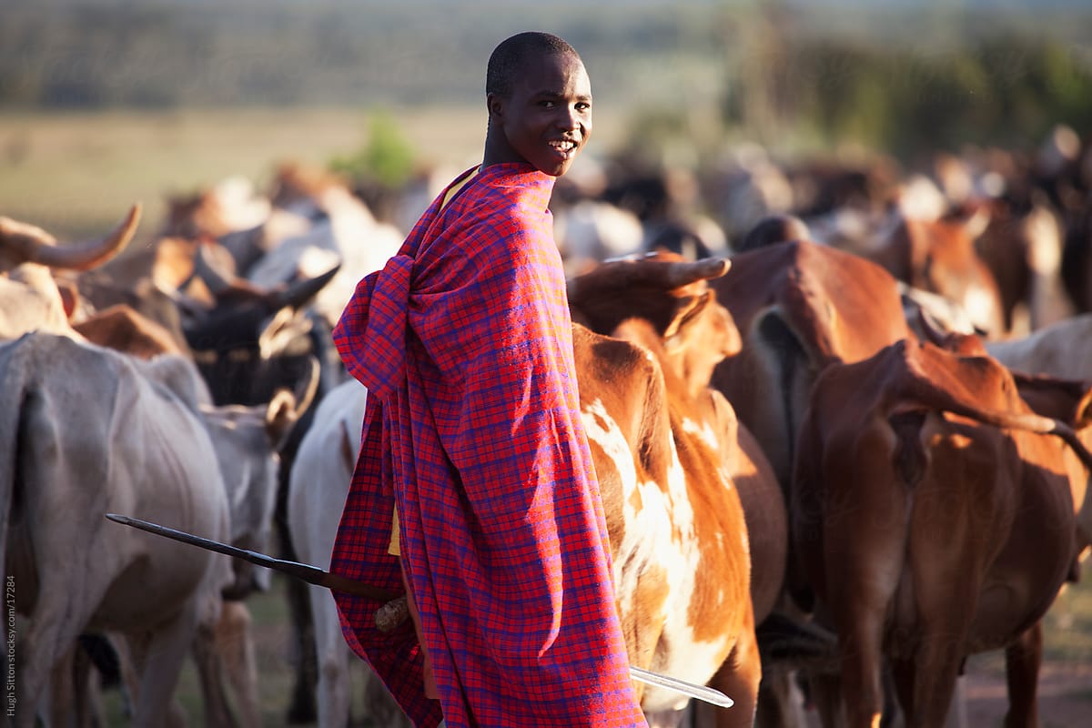 People of the Maasai tribe. Maasai Mara. Kenya. Africa