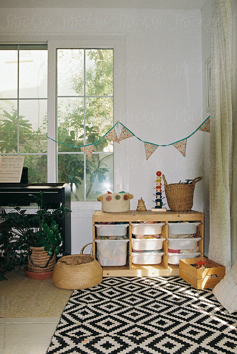 A corner with toys at home