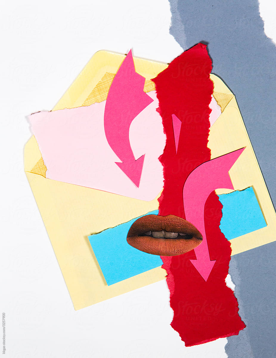 Passionate letter collage