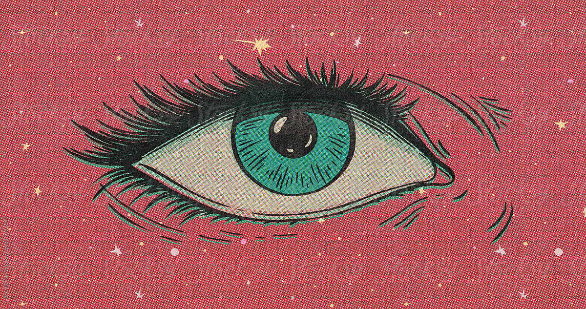 Eye And Magical Stars Illustration