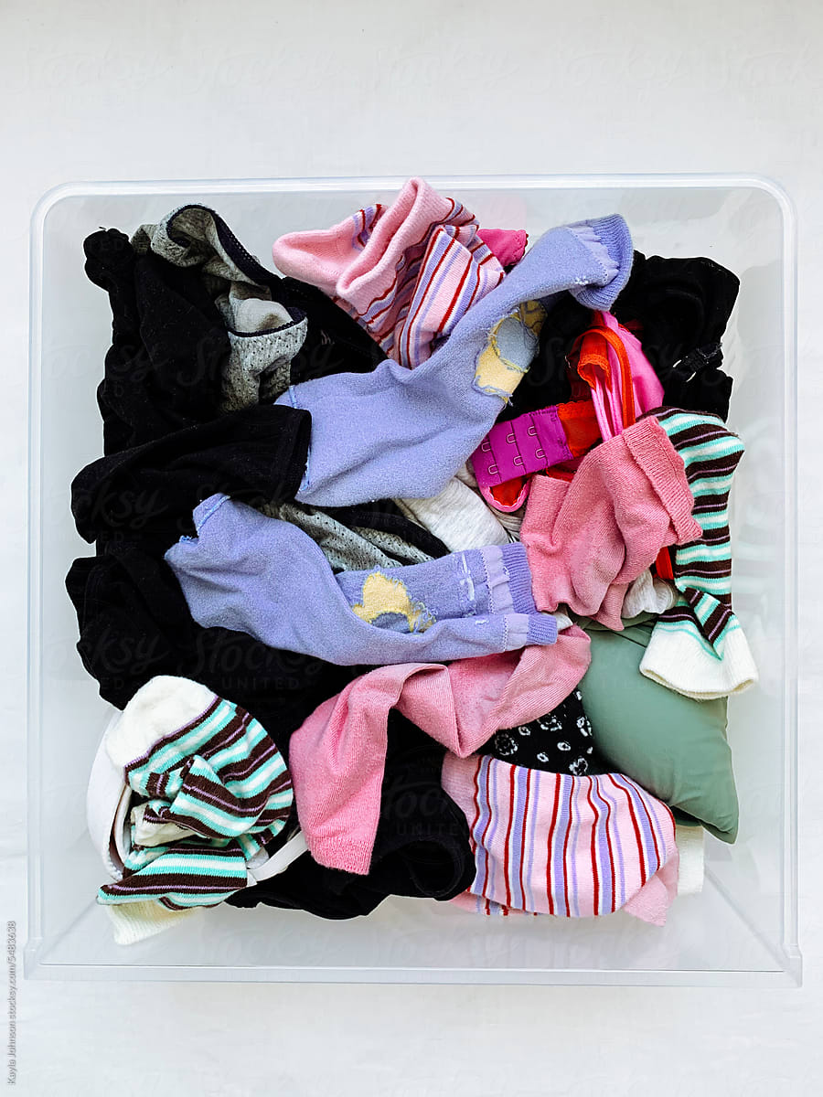 Unorganised sock drawer