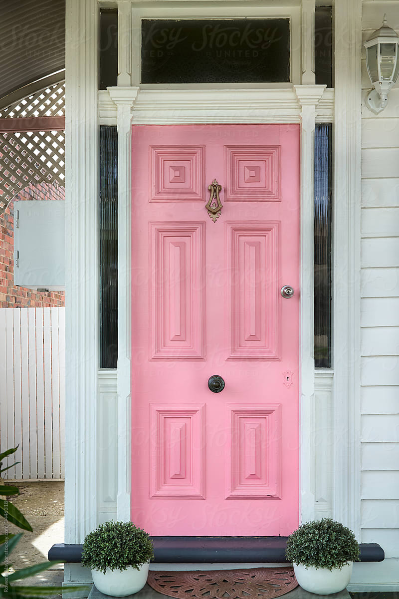 Bright pink door