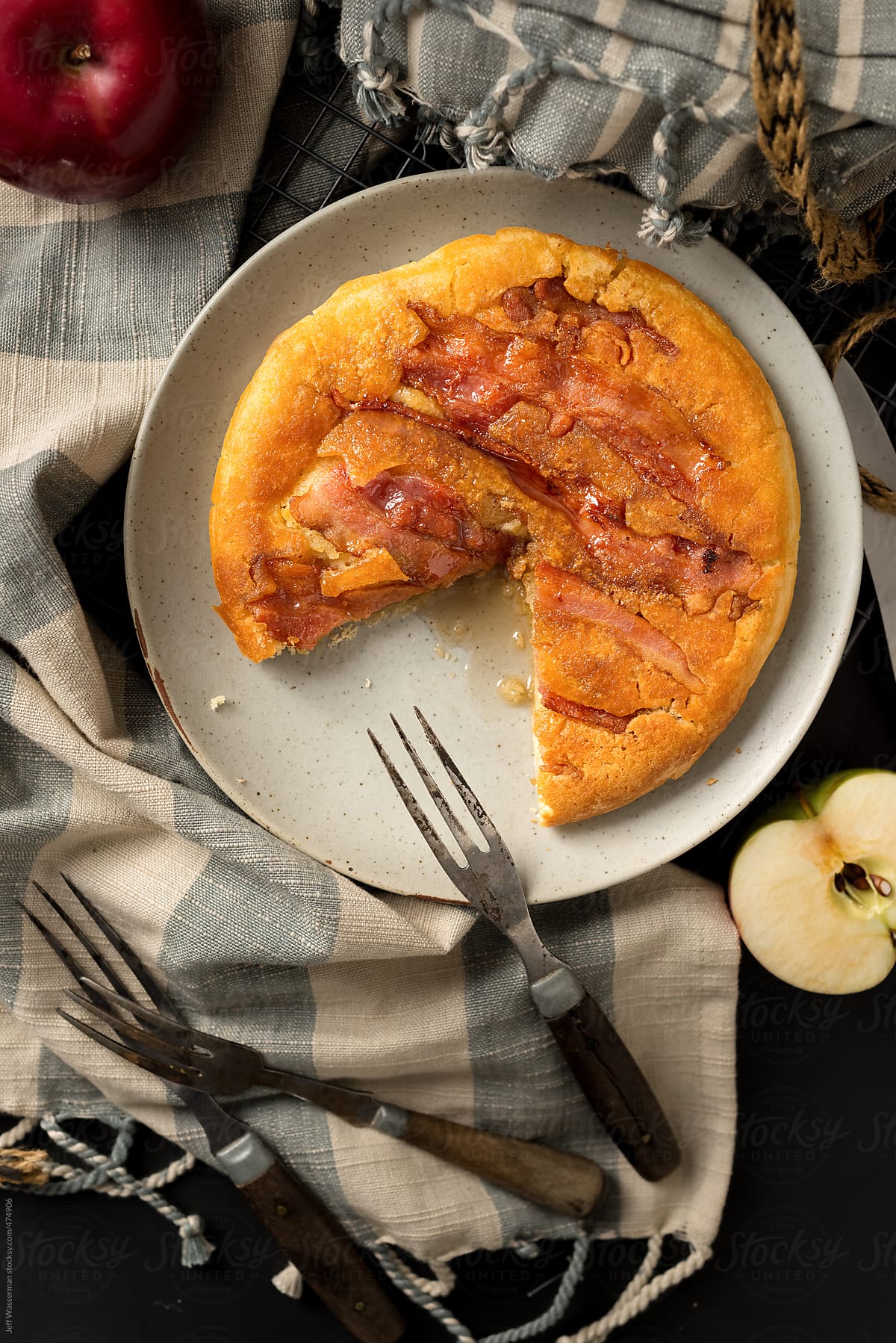 Decadent Baked Apple and Bacon Pancake