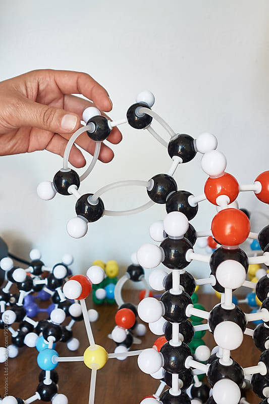 Cancer  drug researcher is modeling amino acids