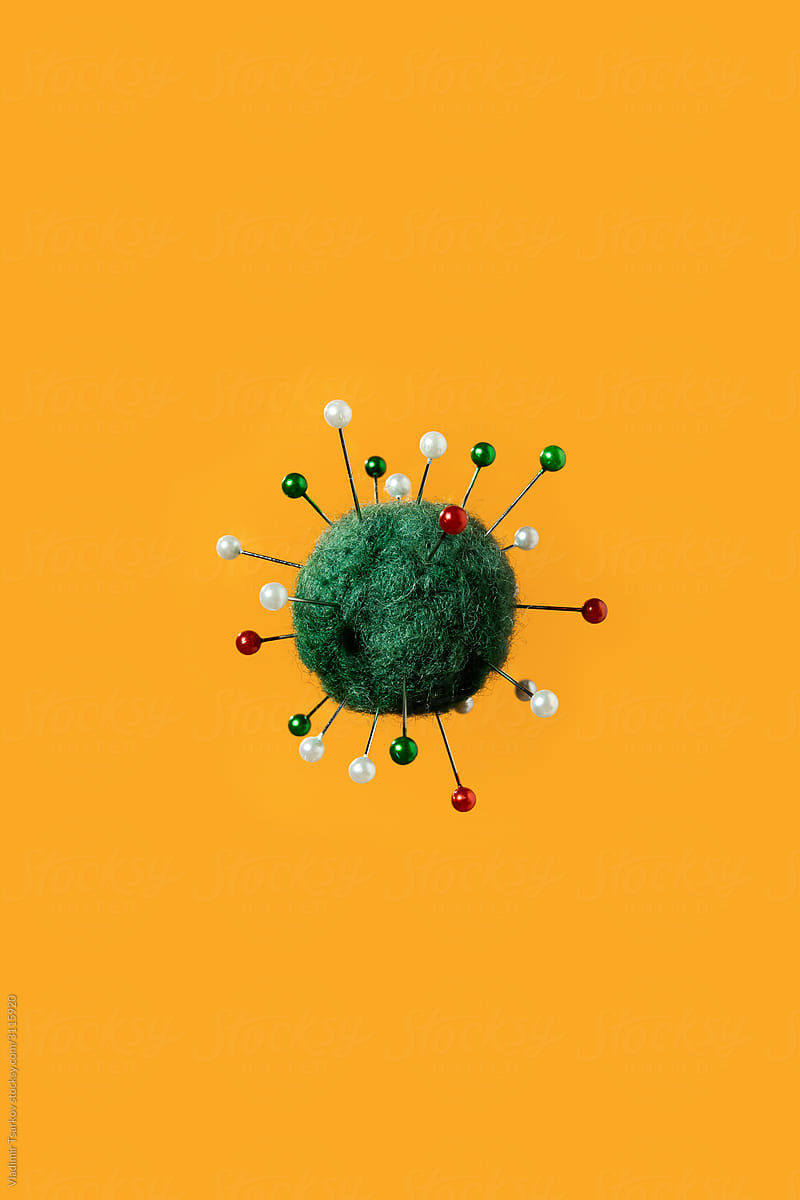 conceptual isolated virus molecule pattern