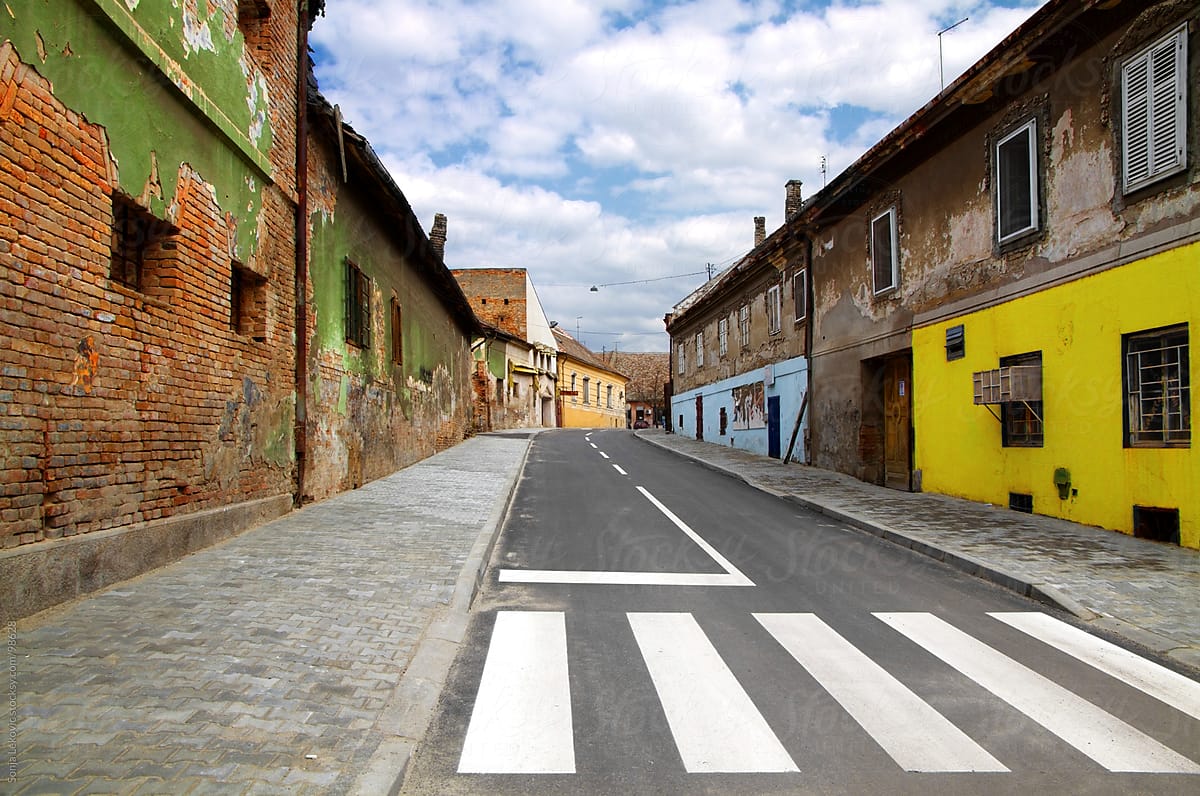 street in the serbian town pancevo