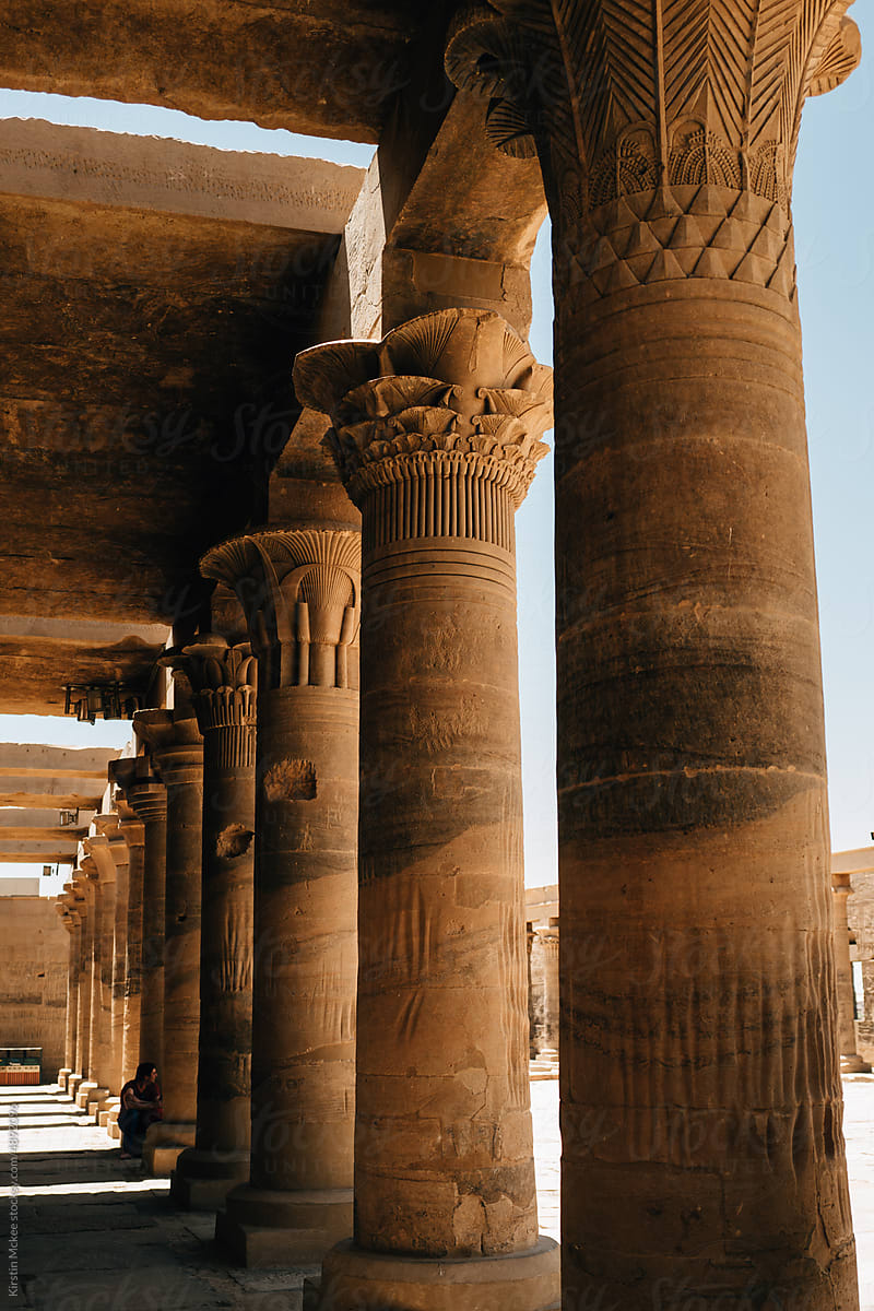 Colonnade in Temple of Philae
