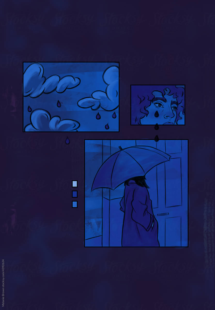 Raindrops And Teardrops Illustration