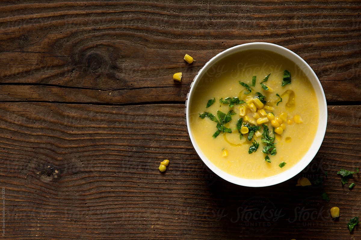 Food: creamy corn soup