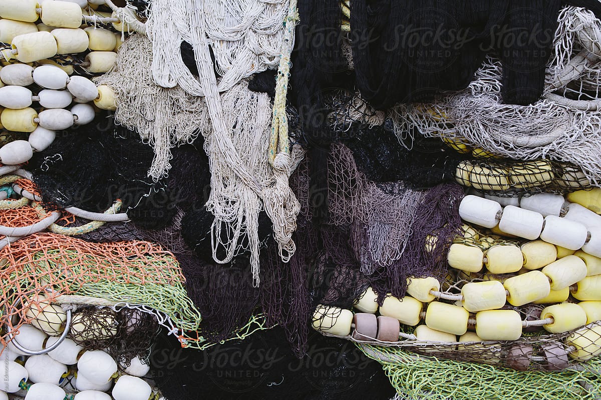 Detail of commercial fishing nets
