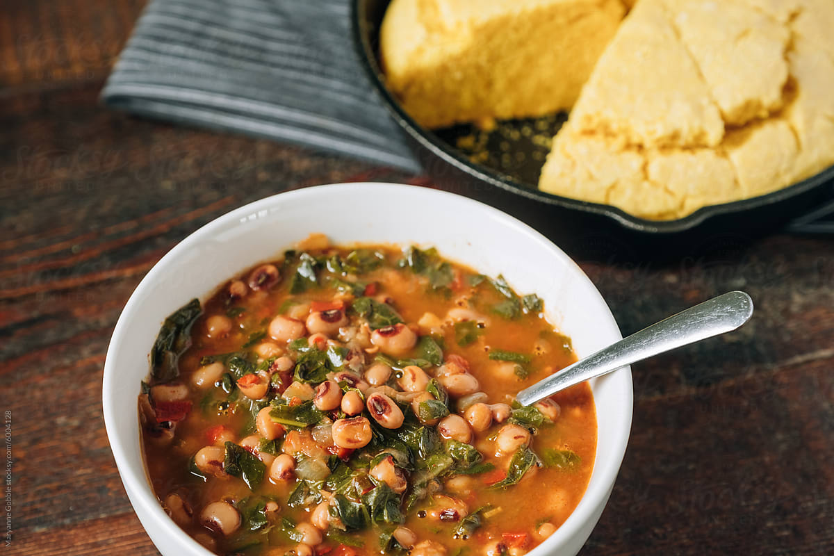 Southern Food:  Black Eyed Peas and Collards
