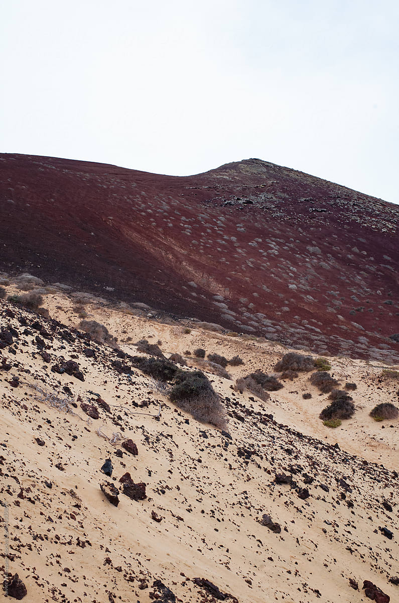 Red mountains in Lanzarote