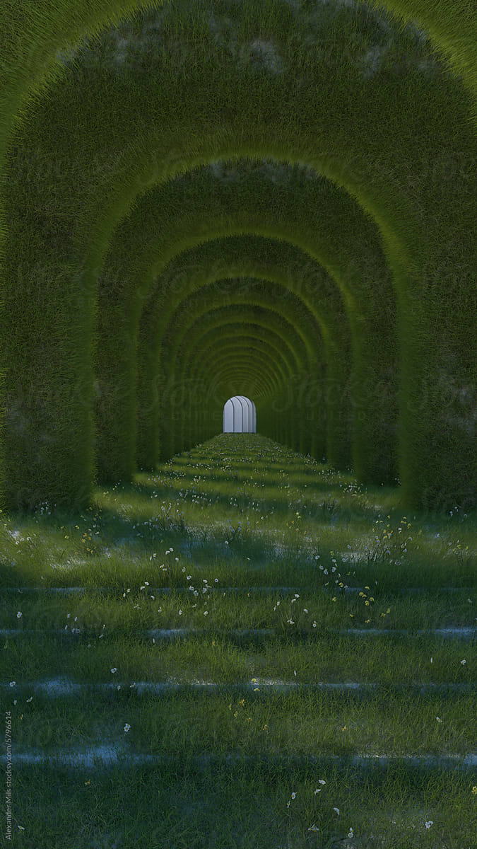 3D Arch Wall Corridor