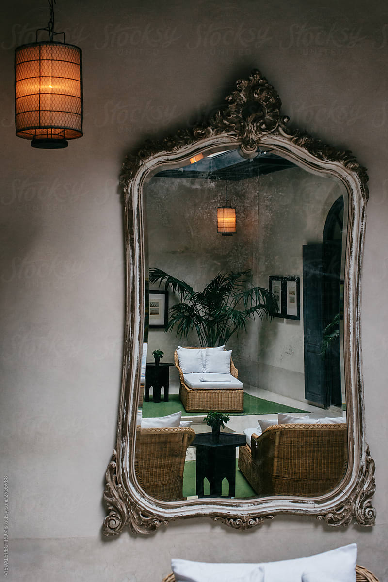 Spa Interior in Smokey Vintage Mirror