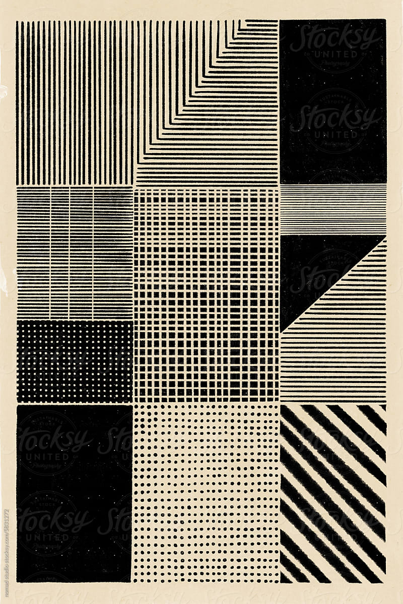 Abstract geometric pattern in black and white colors