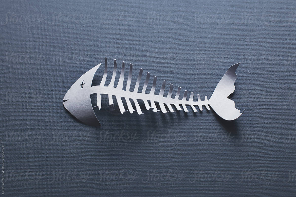 Paper Craft Fish Skeleton