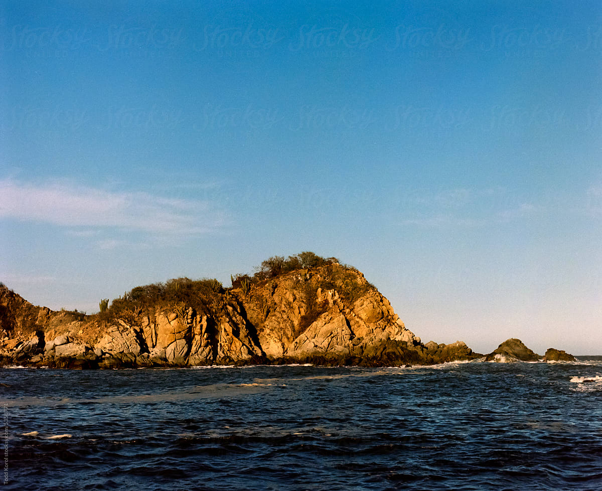 Rugged coast line of Mexico.