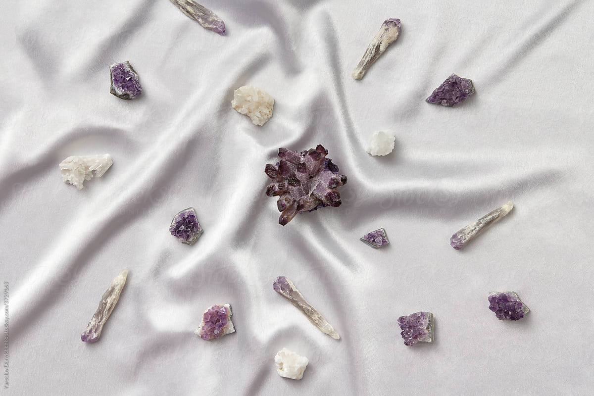Magic amethyst crystals