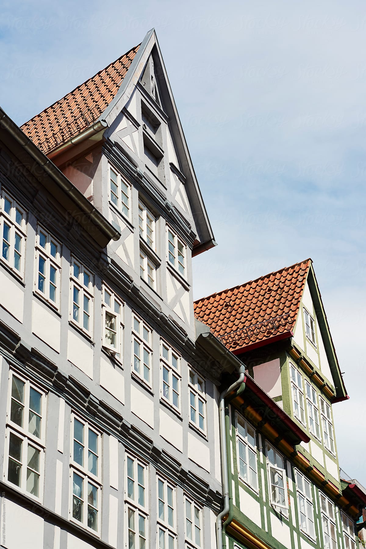 Gables of half-timbered houses