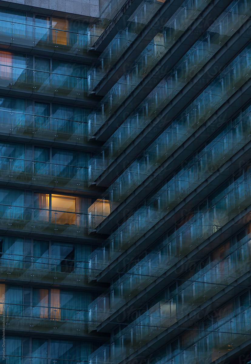 Modern skyscraper abstract fasade.