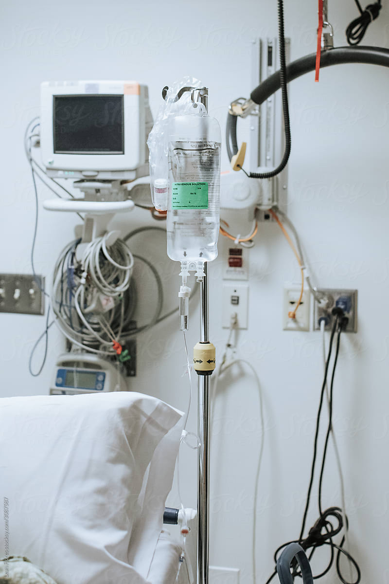 Intravenous Therapy IV Bag in Hospital