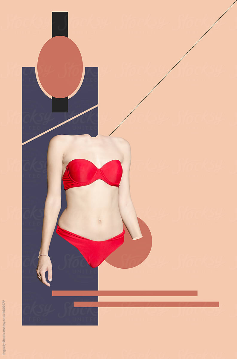 Female body in a swimsuit